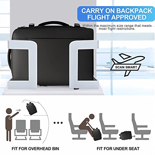 BANGE 35L Men's Expandable Laptop Backpack for 17.3Inch Laptop, Carry On Backpack Fits Under Seat Airline Approved, Personal Item Travel Bag for Men… - Image 5