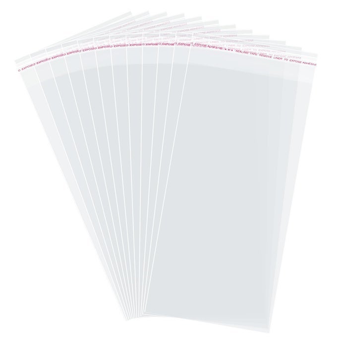 SELF SEALING CELLOPHANE BAGS SELF ADHESIVE5X10 INCHES CLEAR RESEALABLE CELLOPHANE BAGS 200PIECES