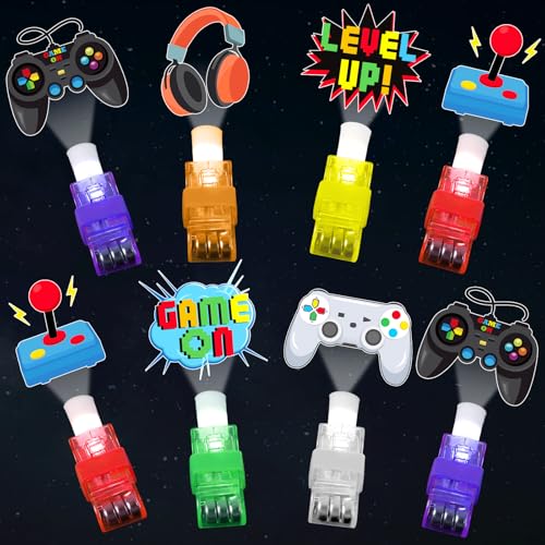 CHUNNIN 36 PCS Video Game Party Favors Game LED Light Up Finger Lights Glow in the Dark Fillers Gamer Party Finger Light Bulk for Chriatmas Goodie Treat Bags Stuffers Game Birthday Party Supplies - Image 1