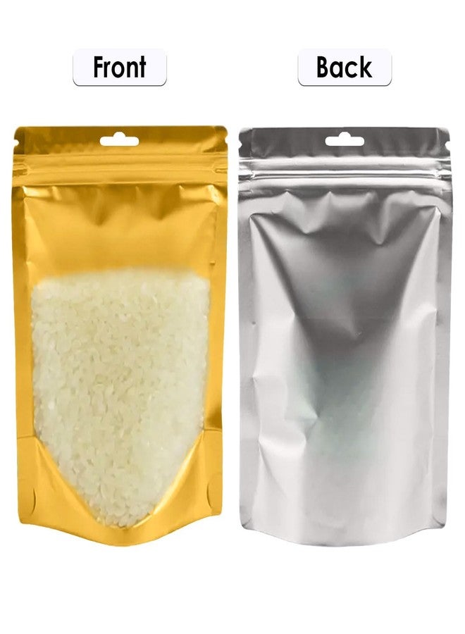 SKY FLEXI PACK 25 Pieces 16cm x 24cm, Transparent Front/Silver Back Food Grade Standup Pouch with Zipper, Capacity 500gm - Image 3