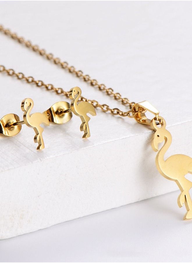 Arabest - Flamingo Stainless Steel Necklace Set - Image 1