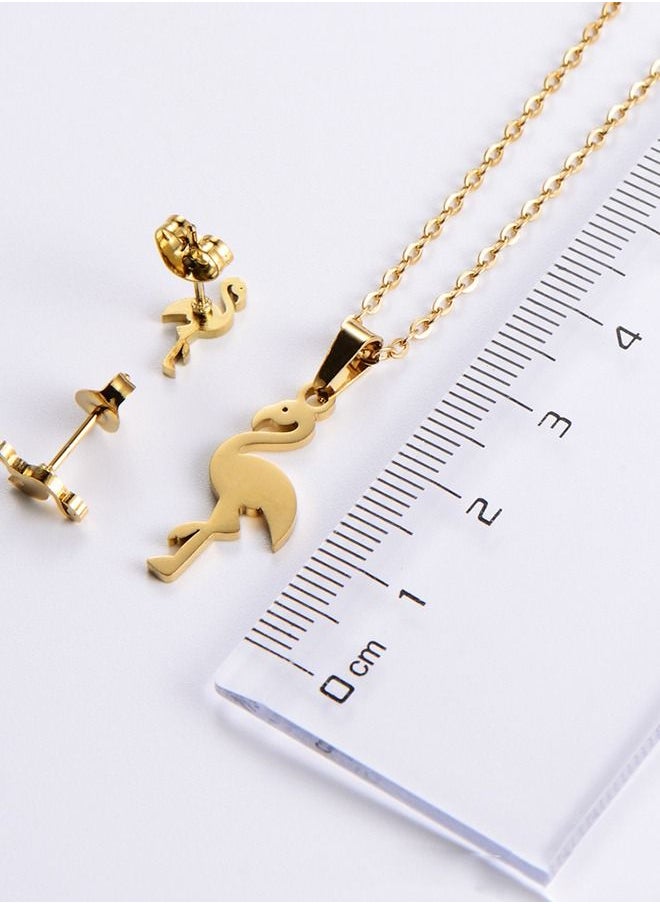 Arabest - Flamingo Stainless Steel Necklace Set - Image 1