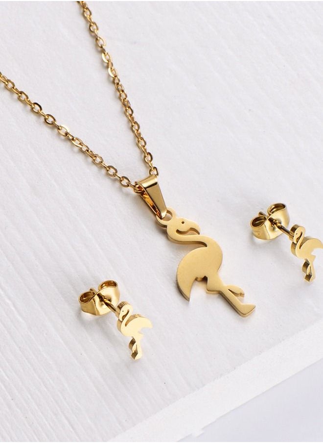 Arabest - Flamingo Stainless Steel Necklace Set - Image 1