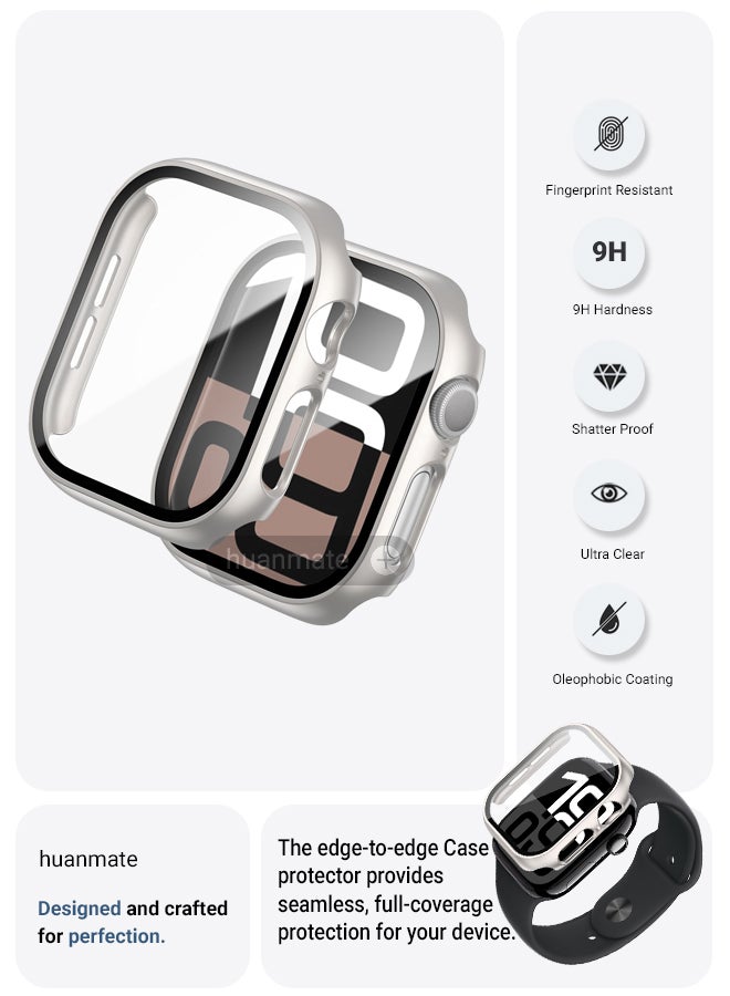 huanmate Apple Watch Series 10 46mm Smart Watch Case with Screen Protector – All-Round Protection, Crisp Display Clarity, Anti-Scratch & Smudge-Resistant, Durable Build, Easy Snap-On Design - Image 2