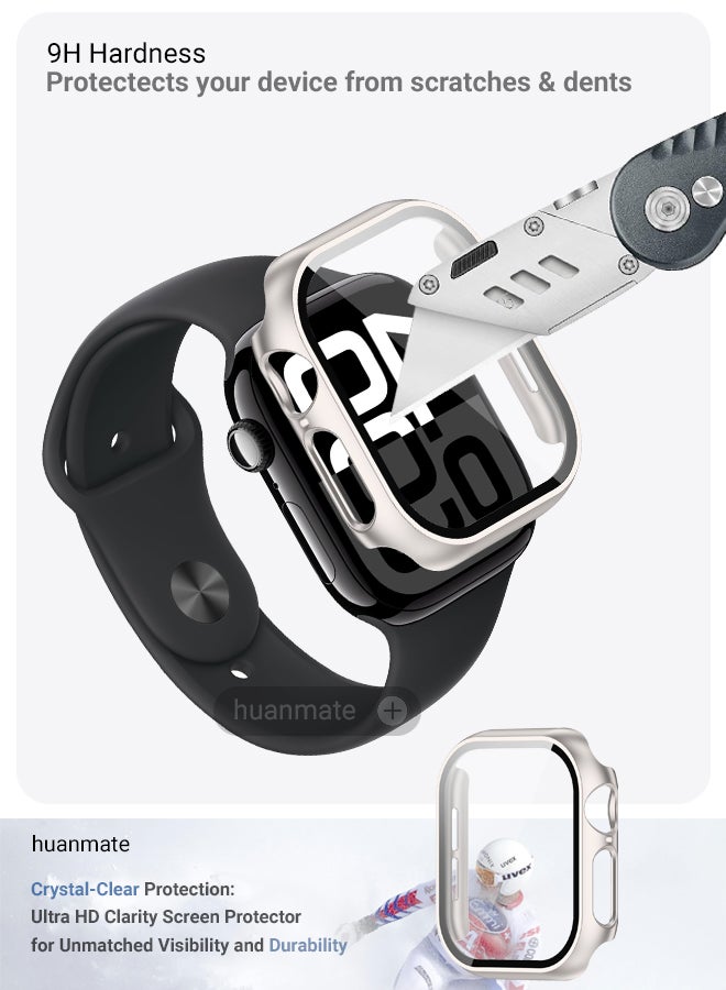 huanmate Apple Watch Series 10 46mm Smart Watch Case with Screen Protector – All-Round Protection, Crisp Display Clarity, Anti-Scratch & Smudge-Resistant, Durable Build, Easy Snap-On Design - Image 3