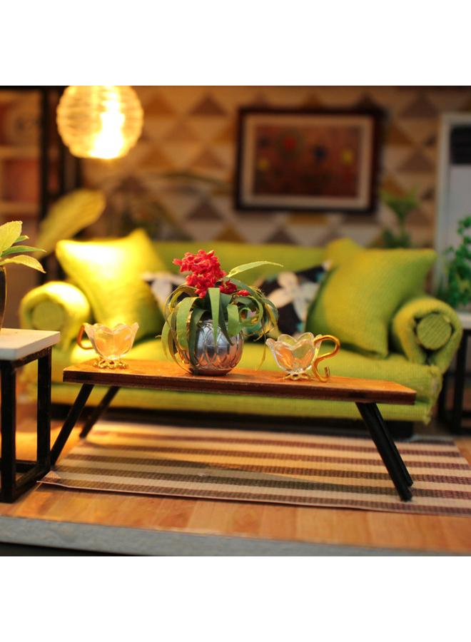 Bluejw Hongda DIY Cabin Modern Simple Style Handmade Wooden Assembled Model Doll House Takes You To Romantic Nordic - Image 3