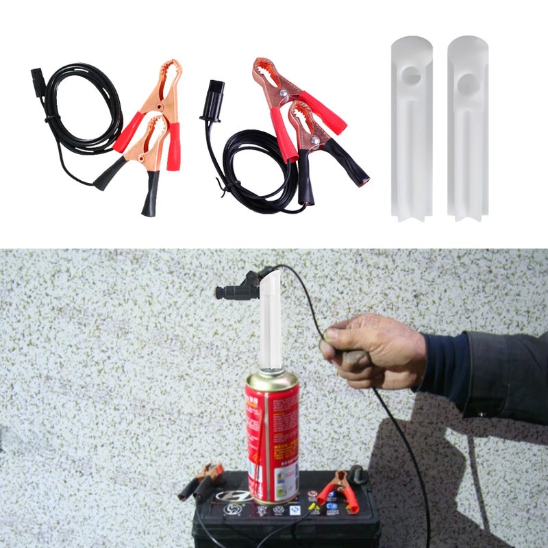 طقم منظف حقن الوقود PACLVIO 4 قطع - محول منظف حقن الوقود العالمي - أداة تنظيف DIY مع سلك اختبار لاختبار حقن الوقود واختبار ضغط مضخة الوقود