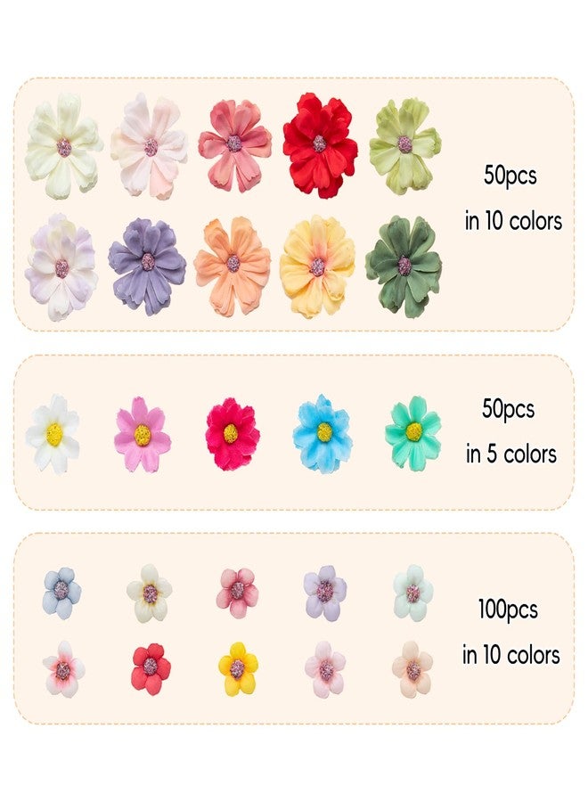 CIPOWM 200pcs Mini Faux Flower Heads Artificial Flower Heads Small Silk Flower Fake Daisy Peony Flowers for Craft Garland Wedding Party Supply Home Decoration - Image 5