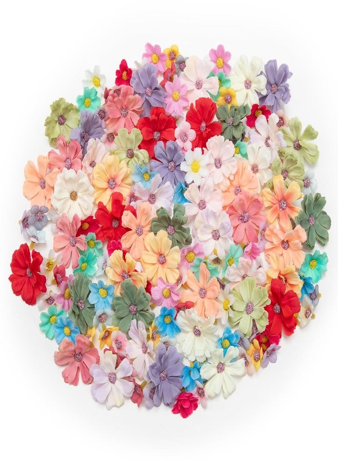 CIPOWM 200pcs Mini Faux Flower Heads Artificial Flower Heads Small Silk Flower Fake Daisy Peony Flowers for Craft Garland Wedding Party Supply Home Decoration - Image 3