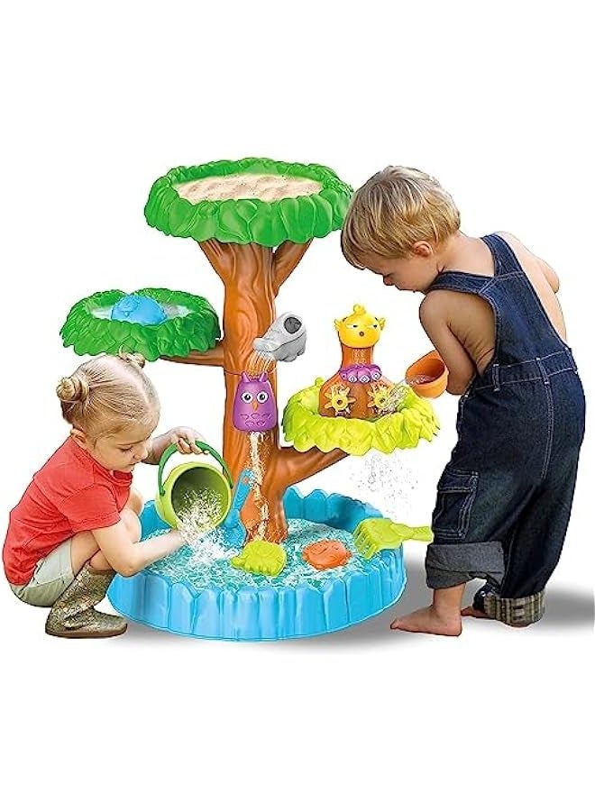 DURKU Outdoor Sand & Water Play Table for Toddlers - Sensory Summer Beach Toy Set for Kids Ages 3-5 - Image 1