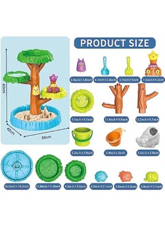 DURKU Outdoor Sand & Water Play Table for Toddlers - Sensory Summer Beach Toy Set for Kids Ages 3-5  - Image 4