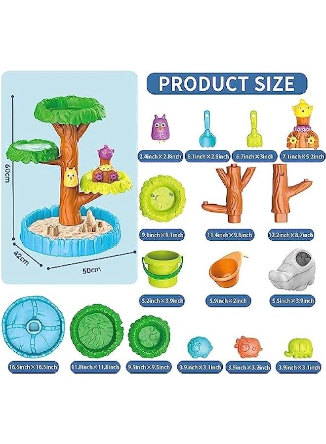 DURKU Outdoor Sand & Water Play Table for Toddlers - Sensory Summer Beach Toy Set for Kids Ages 3-5 - Image 4