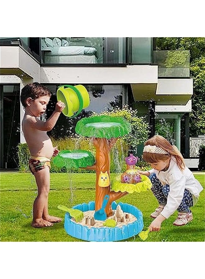 DURKU Outdoor Sand & Water Play Table for Toddlers - Sensory Summer Beach Toy Set for Kids Ages 3-5 - Image 5