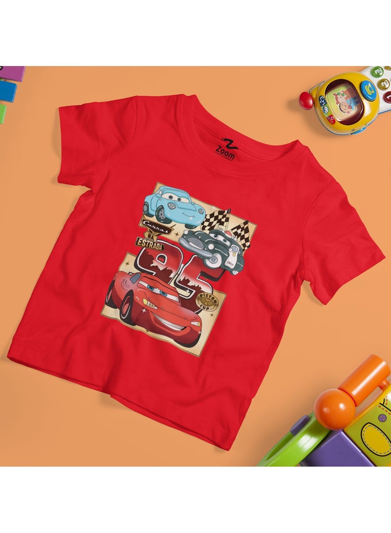 ZOOM MCQUEEN CARS DESIGN FOR KIDS - T-SHIRT 