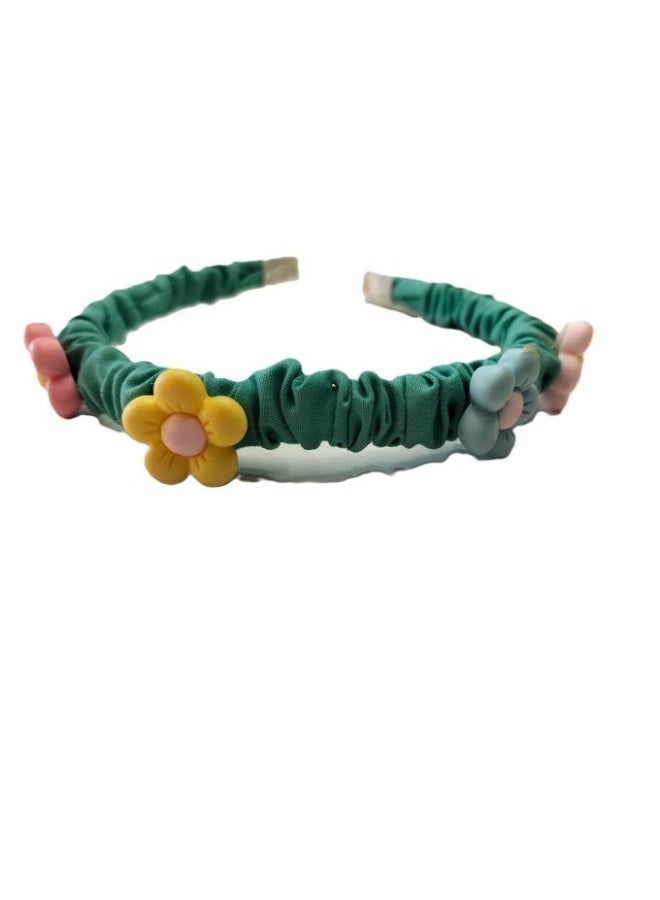 cute floral Hair Headband - green