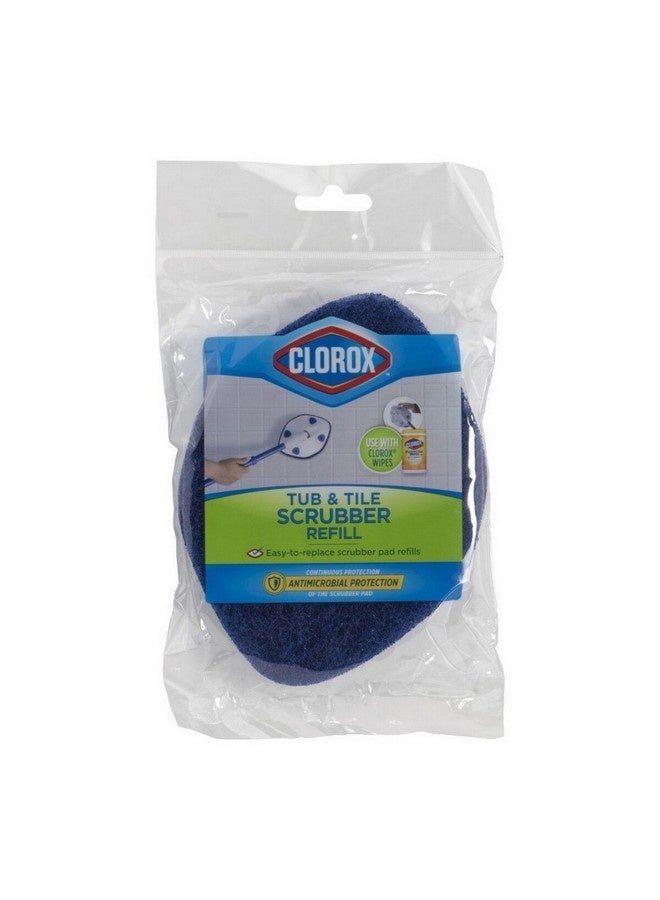 Clorox Antimicrobial Protection Tub and Tile Scrubber Refill Pad Blue 6.5 x 3.3 x 18.8 cm 620030 - Image 2