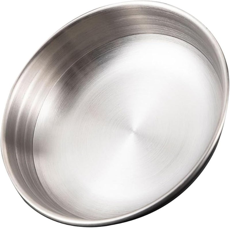 Stainless Steel Sauce Plate Flat Bottom Cold Dish Tray Korean Style Easy Clean - Image 2