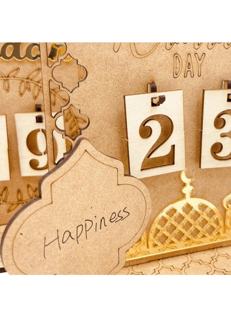 RATSAW - Wooden Calendar Countdown 30 Days Calendar Elegant Decorations for Home - Image 1