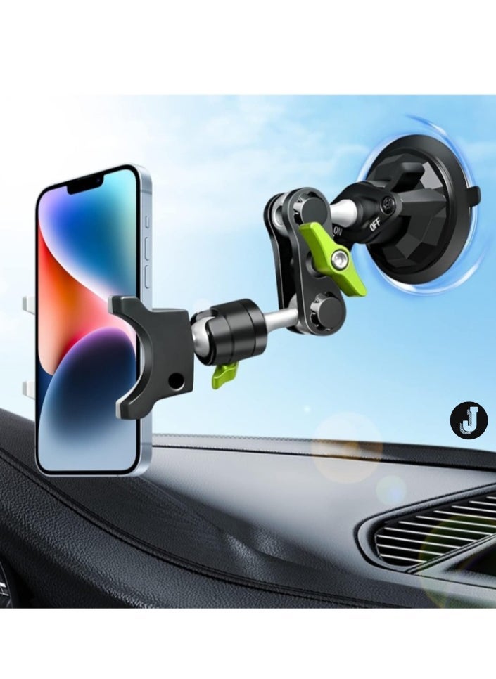 JAJEEK "360° Rotating Suction Cup Car Phone Holder, Universal Adjustable Mount for iPhone & Samsung" - Image 1