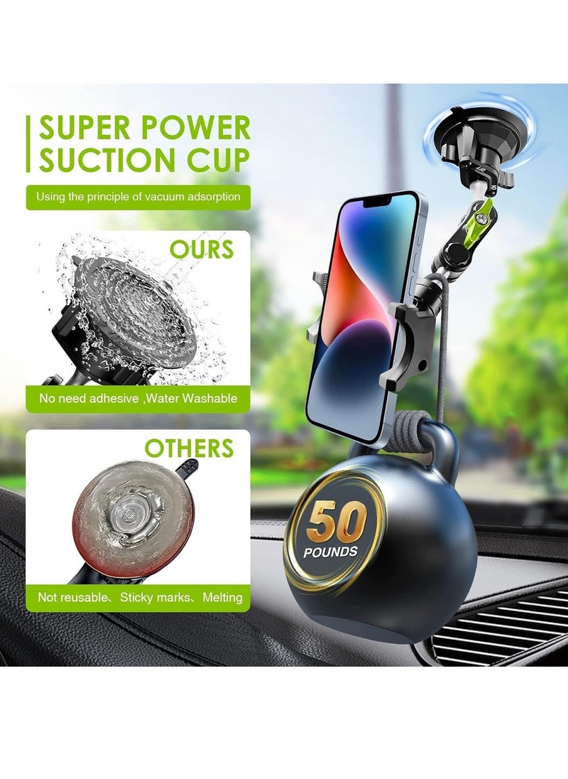 JAJEEK "360° Rotating Suction Cup Car Phone Holder, Universal Adjustable Mount for iPhone & Samsung" - Image 5