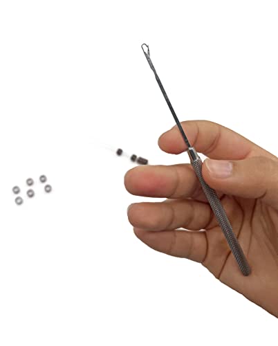 MIRACLE Micro Ring Beads Hair Extension Pliers Set – Bead Closer & Remover Plier with Loop Wire & Hook for Beading – Professional Microlink, Nano Ring & Beaded Extension Kit for Salon & DIY - Image 5