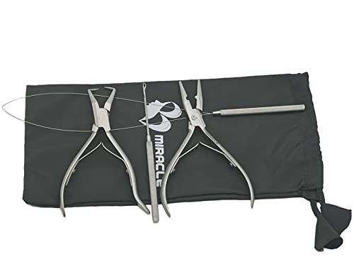 MIRACLE Micro Ring Beads Hair Extension Pliers Set – Bead Closer & Remover Plier with Loop Wire & Hook for Beading – Professional Microlink, Nano Ring & Beaded Extension Kit for Salon & DIY - Image 4