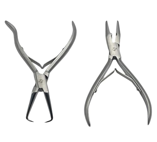 MIRACLE Micro Ring Beads Hair Extension Pliers Set – Bead Closer & Remover Plier with Loop Wire & Hook for Beading – Professional Microlink, Nano Ring & Beaded Extension Kit for Salon & DIY - Image 2