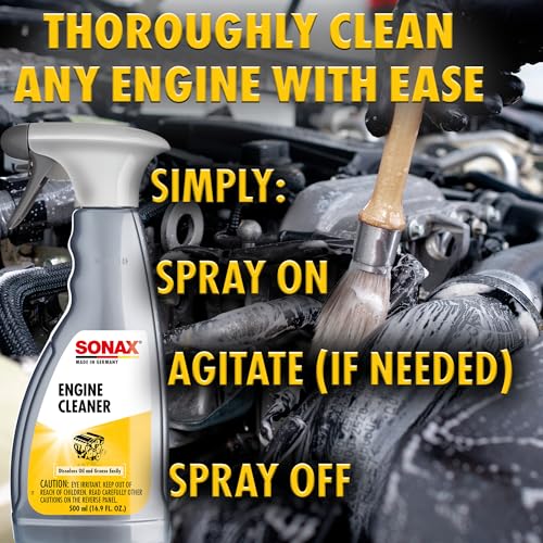 SONAX Engine Cleaner | Powerful Engine Degreaser for Oil & Grease Removal | Safe on Metal, Plastic & Rubber | Phosphate & Solvent-Free Formula | Deep-Cleaning for Hard-to-Reach Areas | 543200 | 500 ml - Image 4