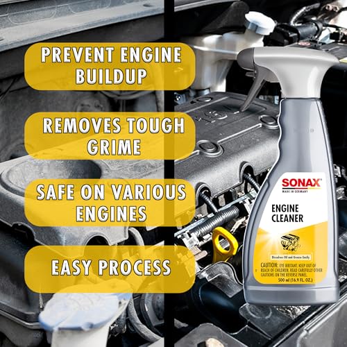 SONAX Engine Cleaner | Powerful Engine Degreaser for Oil & Grease Removal | Safe on Metal, Plastic & Rubber | Phosphate & Solvent-Free Formula | Deep-Cleaning for Hard-to-Reach Areas | 543200 | 500 ml - Image 2