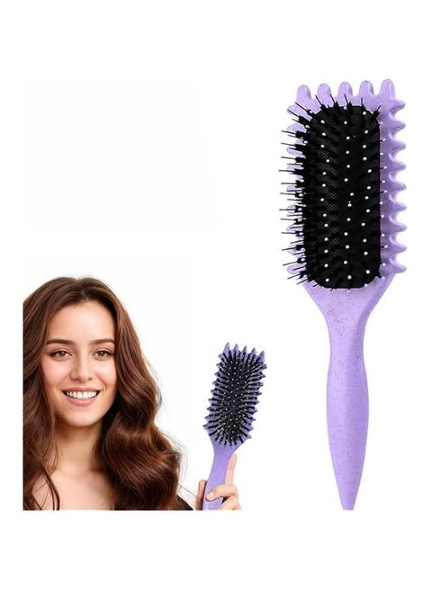 Newest Curl Brush, Curl Defining Brush, Hair Brush Styling Brush For Detangling,Curl Define Styling Brush, Shaping & Defining Curls For Women (Purple)