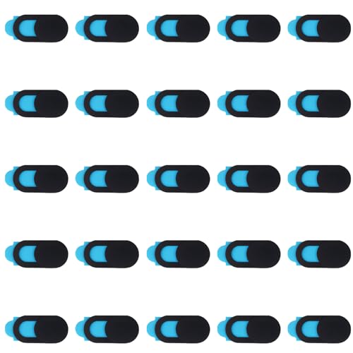 Brvlsoc Webcam Cover Slide (25-Pack) – Ultra-Thin Privacy Camera Blocker for MacBook, iPhone, iPad, Laptop, PC & Smartphones – Black - Image 1