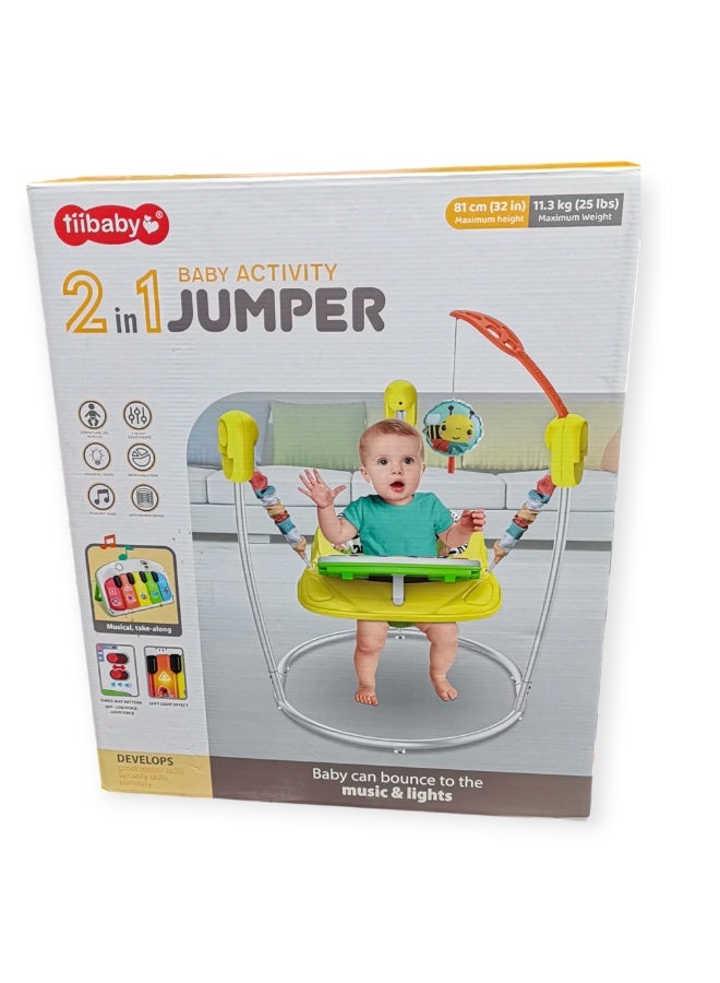 Tiibaby tilbaby 2-in-1 Baby Activity Jumper with Music and Lights - Image 1