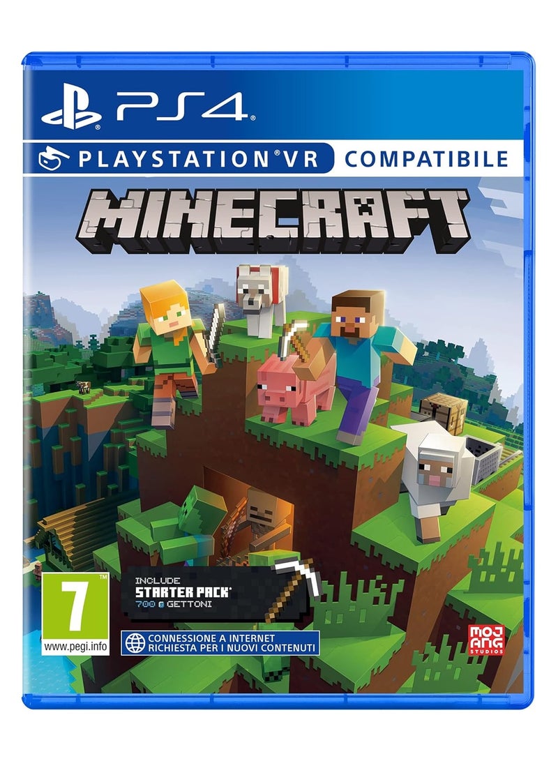 PlayStation Minecraft PS4 – VR-Compatible Pixel Sandbox Game  - Image 1