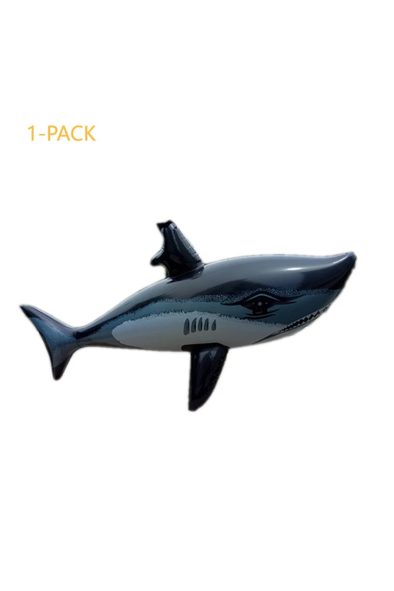 80×30×27 مم، قطعة واحدة، لعبة سمكة قرش عائمة، لعبة مائية قابلة للنفخ للأطفال والكبار، محاكاة لحمام سباحة مائي