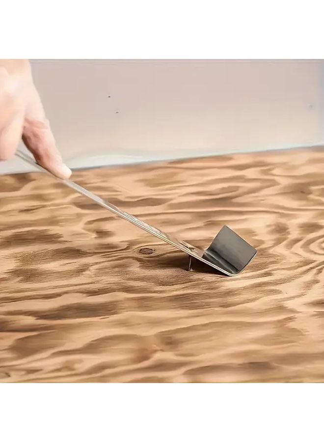 قطعتان من مجموعة ألواح الفولاذ المقاوم للصدأ ذات حواف مستقيمة حادة بزاوية 90 درجة لأعمال النجارة - Image 2