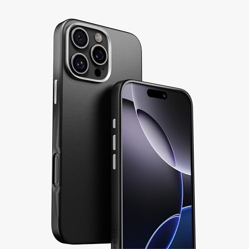CASEGEAR Modern Leatherite Case Compatible with iPhone 16 Plus | 10.8 Feet Drop Protection | Compatible with MagSafe | Metal Camera Ring and Tactile Buttons | Raven Black - Image 2