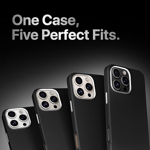 CASEGEAR Modern Leatherite Case Compatible with iPhone 16 Plus | 10.8 Feet Drop Protection | Compatible with MagSafe | Metal Camera Ring and Tactile Buttons | Raven Black - Image 3