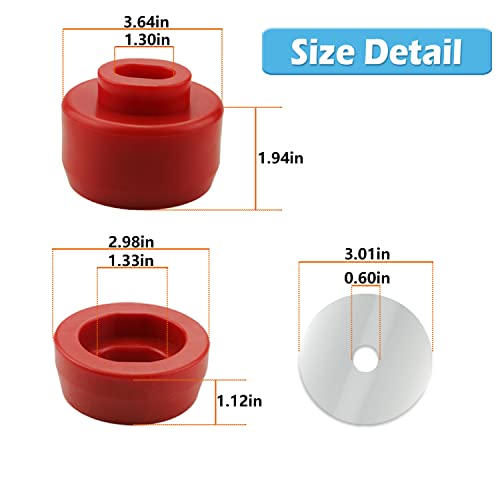 Bentolin طقم حوامل هيكل السيارة يناسب 1999-2014 شيفروليه سيلفرادو وسيرا 1500/2500 2WD/4WD حوامل كاب مصنوعة من البولي يوريثان استبدال 7-141 أحمر (24 قطعة) - Image 4