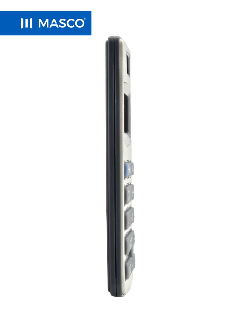MASCO 12-Digit Desktop Calculator with Large Display, Solar Plus Power, Dual Memory - Image 2