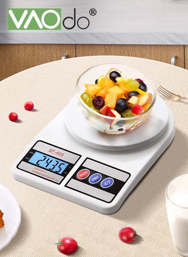فاو دو ميزان مطبخ رقمي بسعة 11 رطل/5 كجم، مستشعر عالي الدقة، شاشة عرض بإضاءة خلفية LED، ميزان طعام بوحدات أونصة/جم، طاقة بطارية قابلة للاستبدال، لتحضير الوجبات والطهي والخبز - Image 5