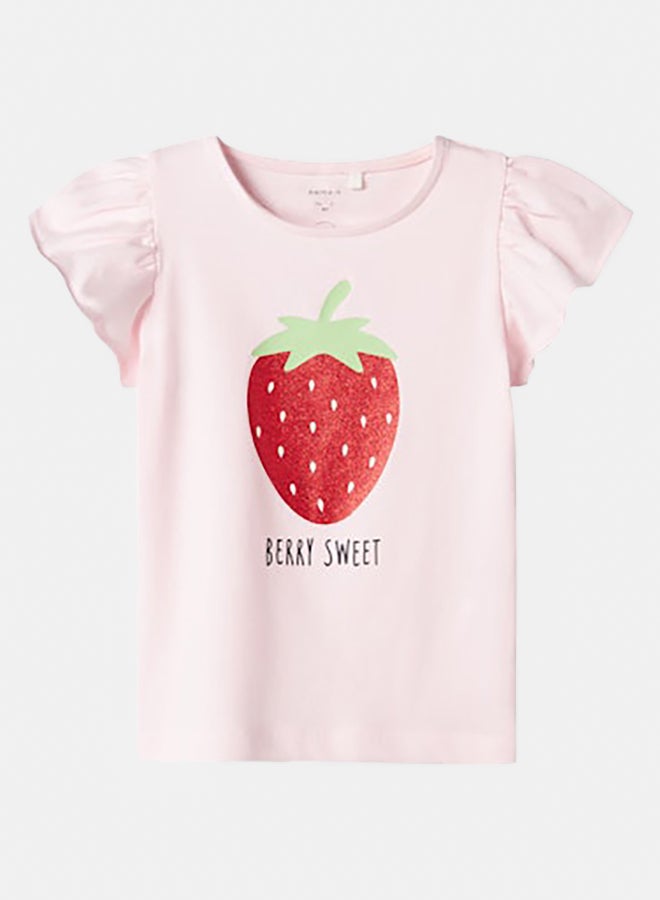 NAME IT Kids Girls Folly Glitter Top - Image 1