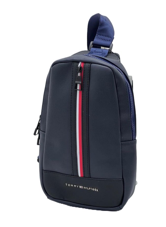 Tommy Hilfiger Plus - Tommy Hilfiger Men's Sling Bag – Leather Crossbody Chest Bag - Image 1