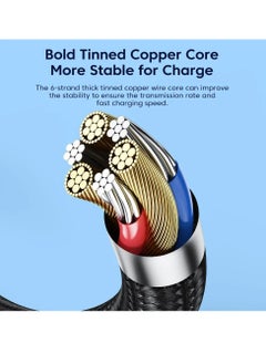 toocki USB C Charging Cable, 5A Current Fast Charging USB C To USB C Cable With 90 Degree Angle, Portable And Flexible Charging Data Cable Wire For For Most Of The Mobile Phones, (100W, 1m Black)  - Image 4