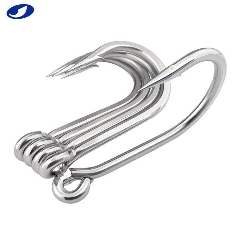 OCEAN CAT Marlin Trolling Hook Stainless Steel Barbed Offset Point Octopus Circle Fishing Hooks Fishing Tackle for Saltwater Big Game Fishing (8/0) - Image 4