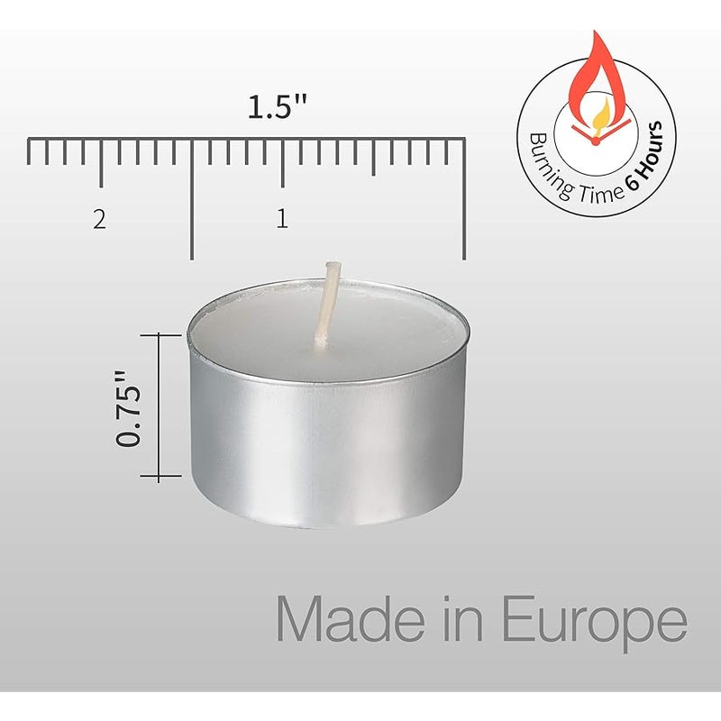 Home Lights Unscented White Tealight Candles -200 Packs, 6 to 7 Hour Burn Time less Tea Candles, Mini Votive Paraffin Candles with Cotton Wicks for Shabbat, Weddings, , Decor - Image 2