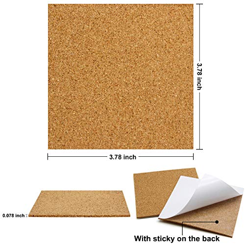 Colovis 12 Pack Ceramic Tile for Crafts Coasters, 4 Inches Square Unglazed Blank Ceramic Costers with Cork Backing Pads for Acrylic Poring, DIY Make Own Coasters, Painting Projects, Decoupage - Image 4