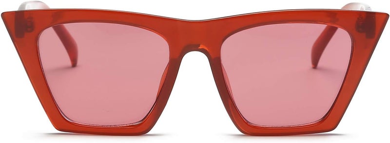 FEISEDY Vintage Square Cat Eye Sunglasses Oversized Women Fashion Sun Glasses B2473 - Image 2