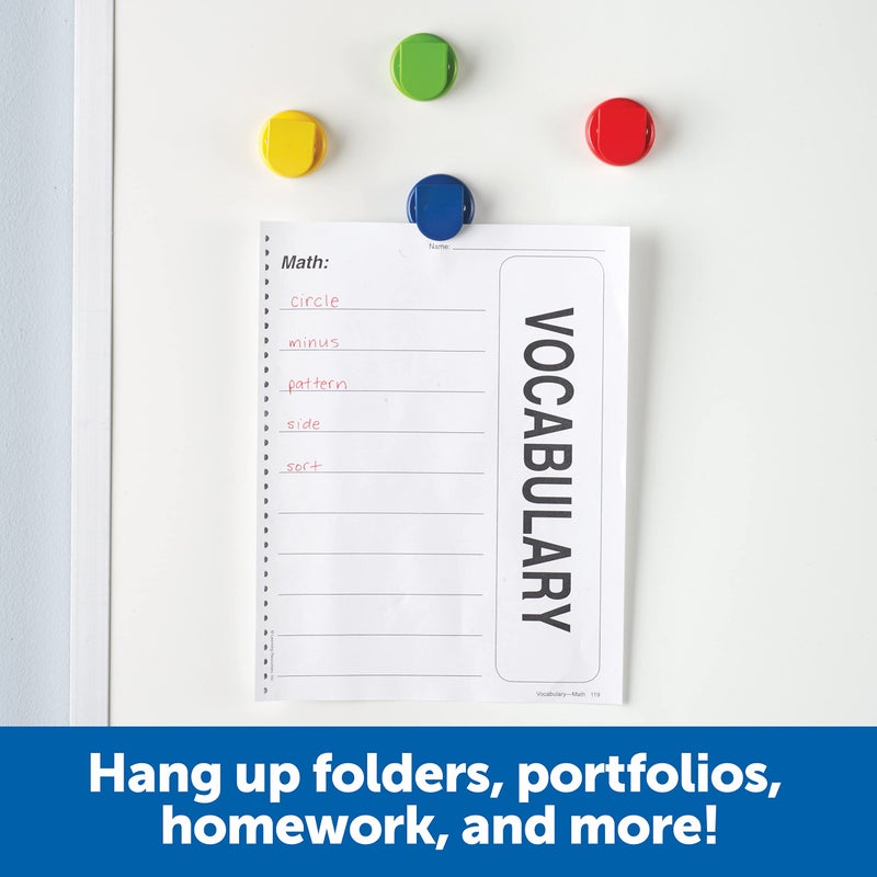 Learning Resources Super Strong Magnetic Clips,Set of 4 Clips, Holds Up to 20 Pounds, Home and Office Supplies, Back to School Supplies,Teacher Supplies - Image 3