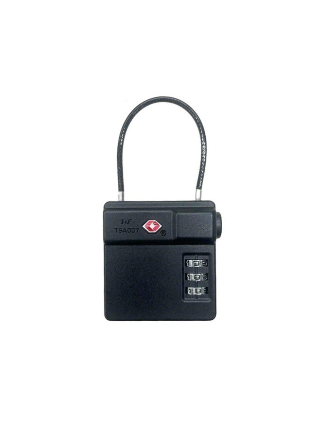 MICFLIP Luggage Padlock with Tracker, Combination Lock with Smart Tag Compatible with Apple Find My, with Cable Lock for Travel, Pet Tracking, Bags, Keys, Luggage, Black - Image 1