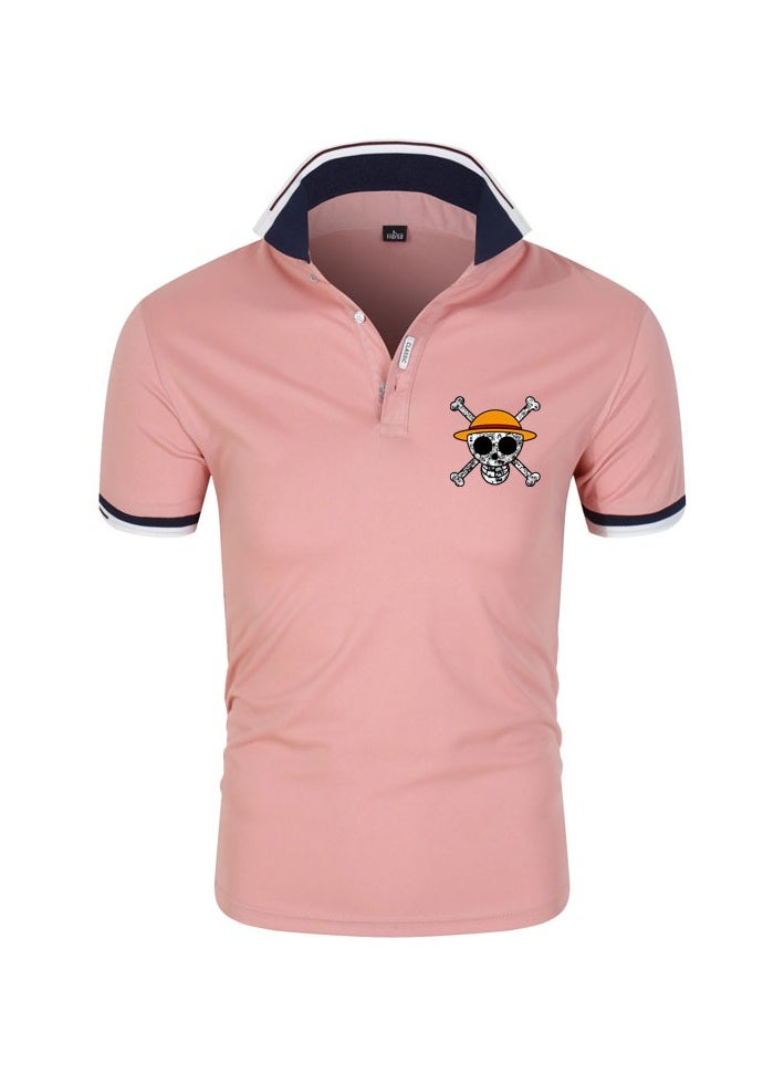 KUYING New One Piece Printed Casual Polo Shirt  - Image 1